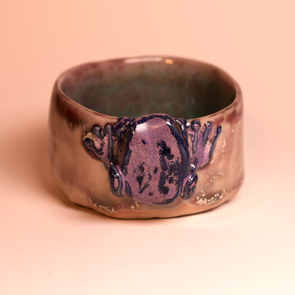 Purple Frog Tea Cup