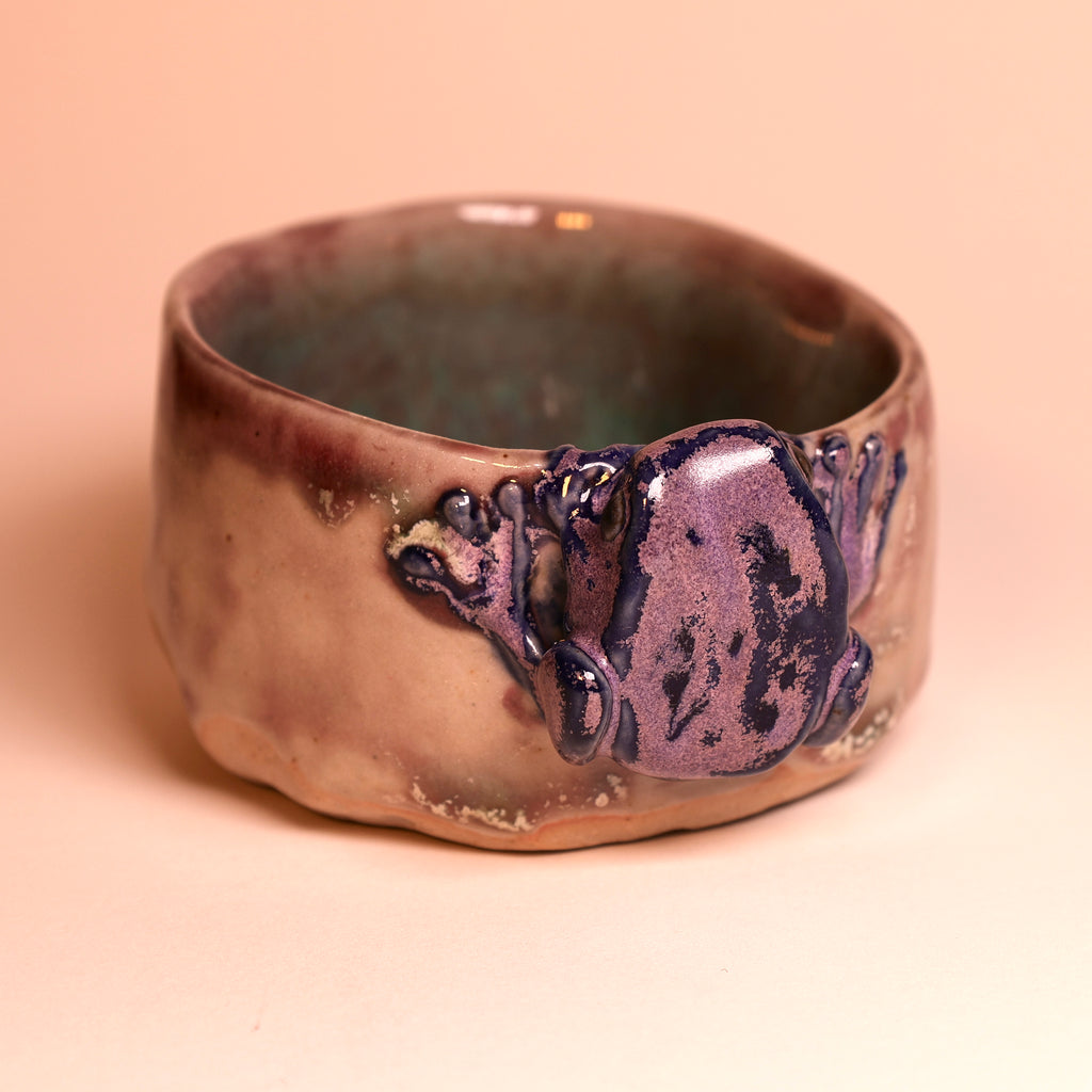 Purple Frog Tea Cup