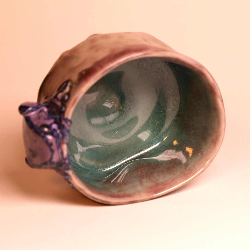 Purple Frog Tea Cup