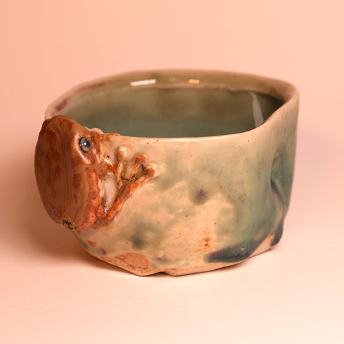 Brown Frog Tea Cup