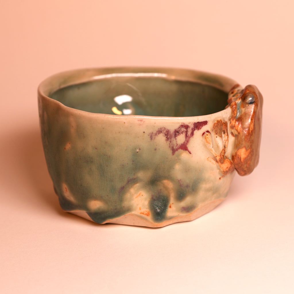 Brown Frog Tea Cup