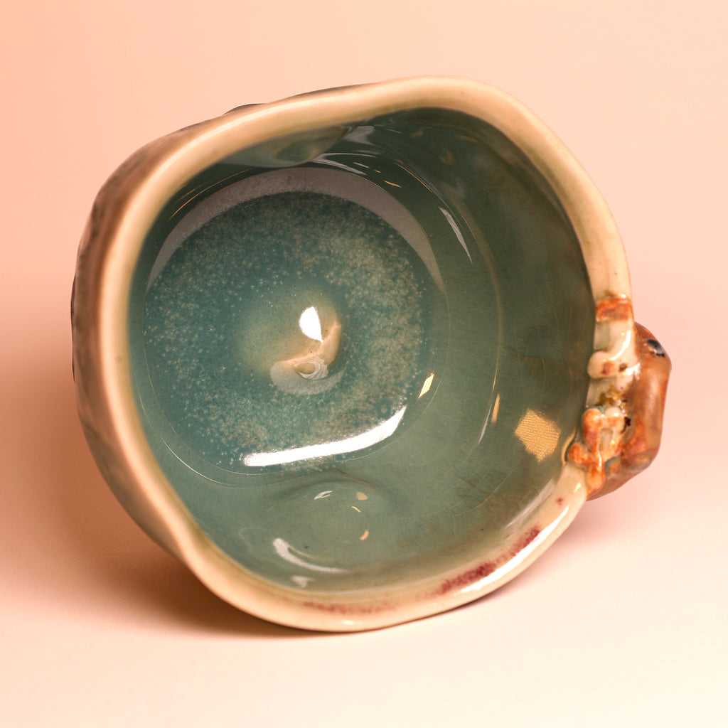 Brown Frog Tea Cup