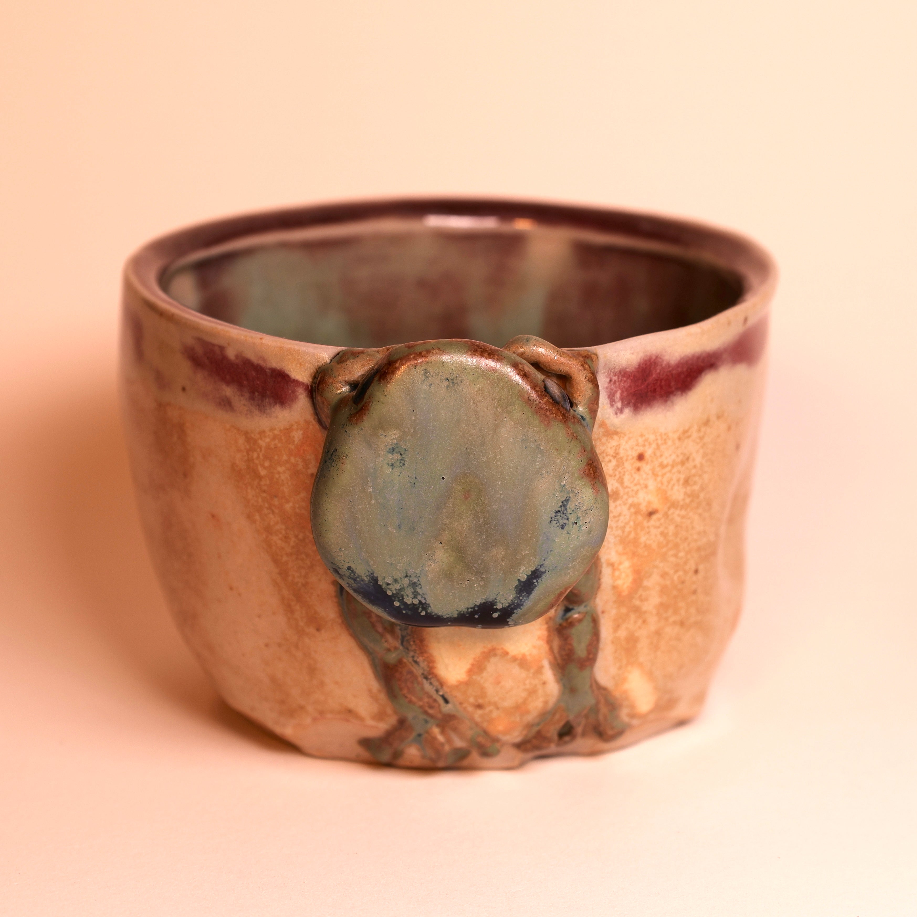 Teal Frog Tea Bowl (Medium)
