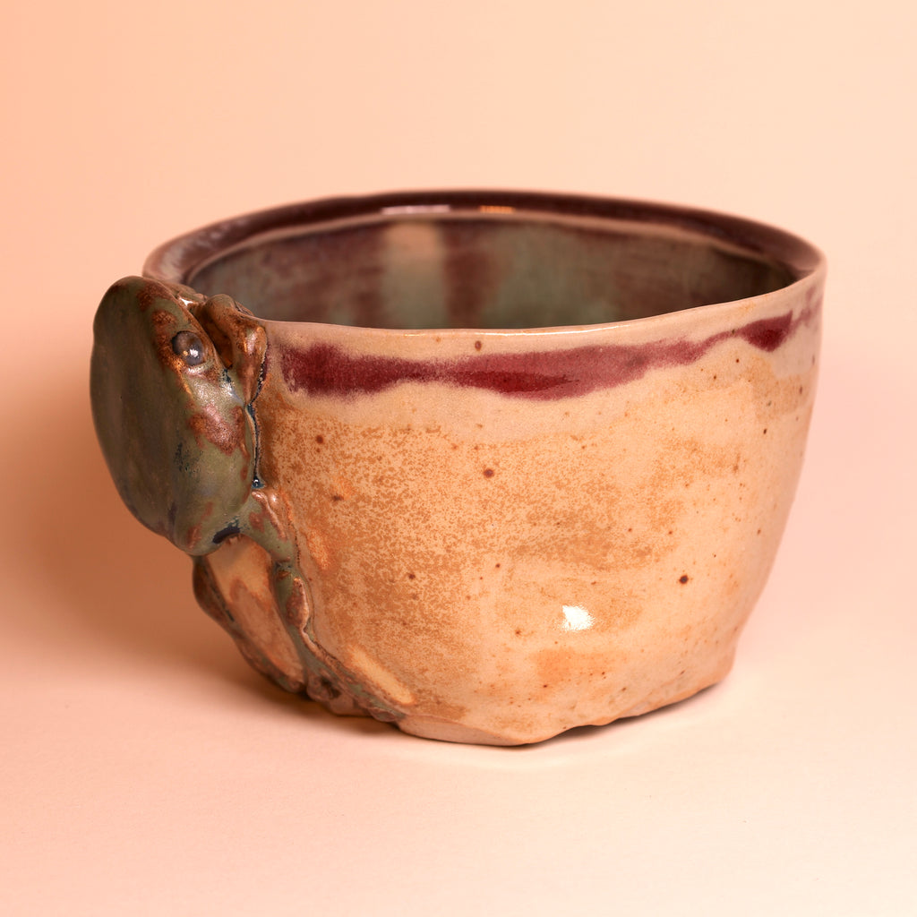 Teal Frog Tea Bowl (Medium)