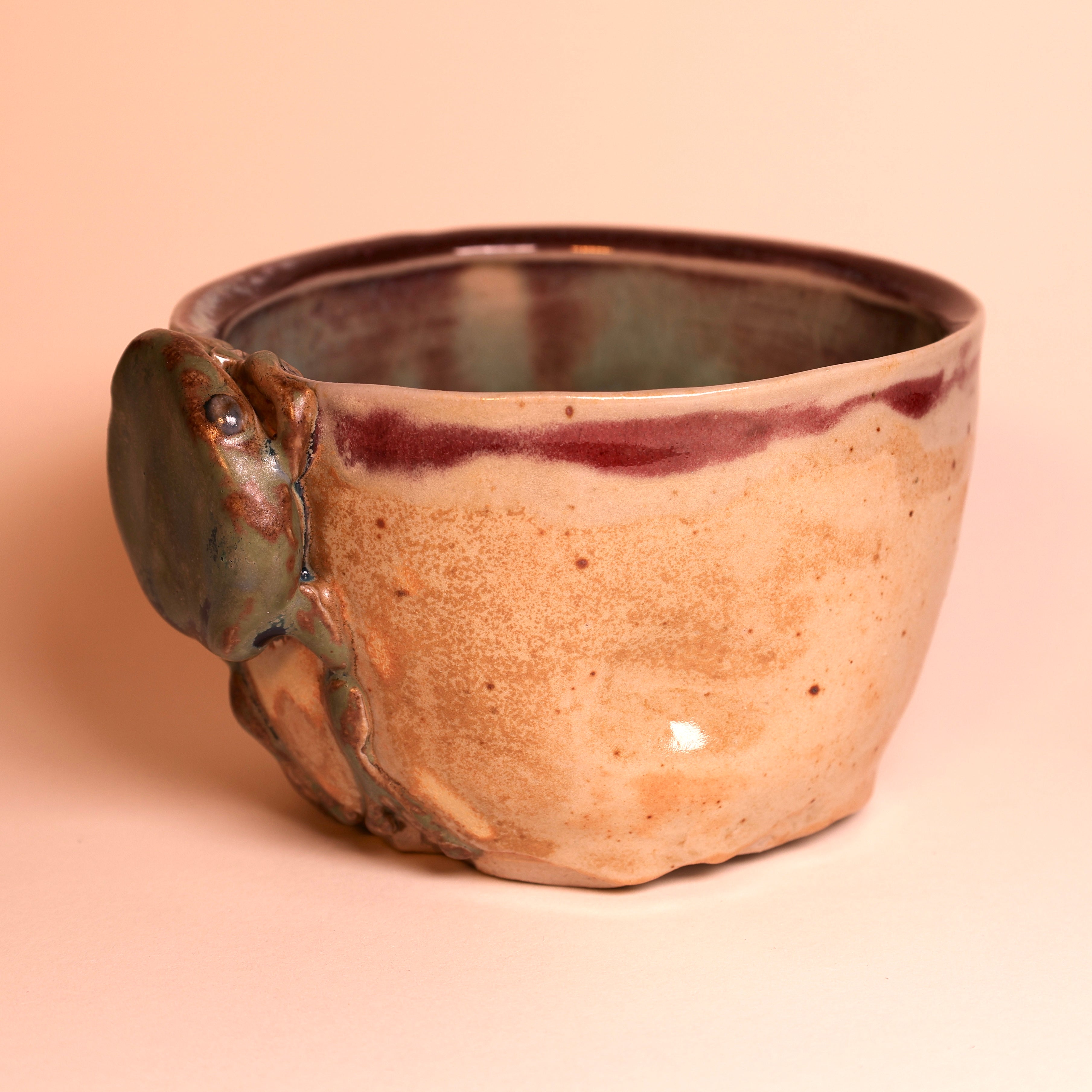 Teal Frog Tea Bowl (Medium)