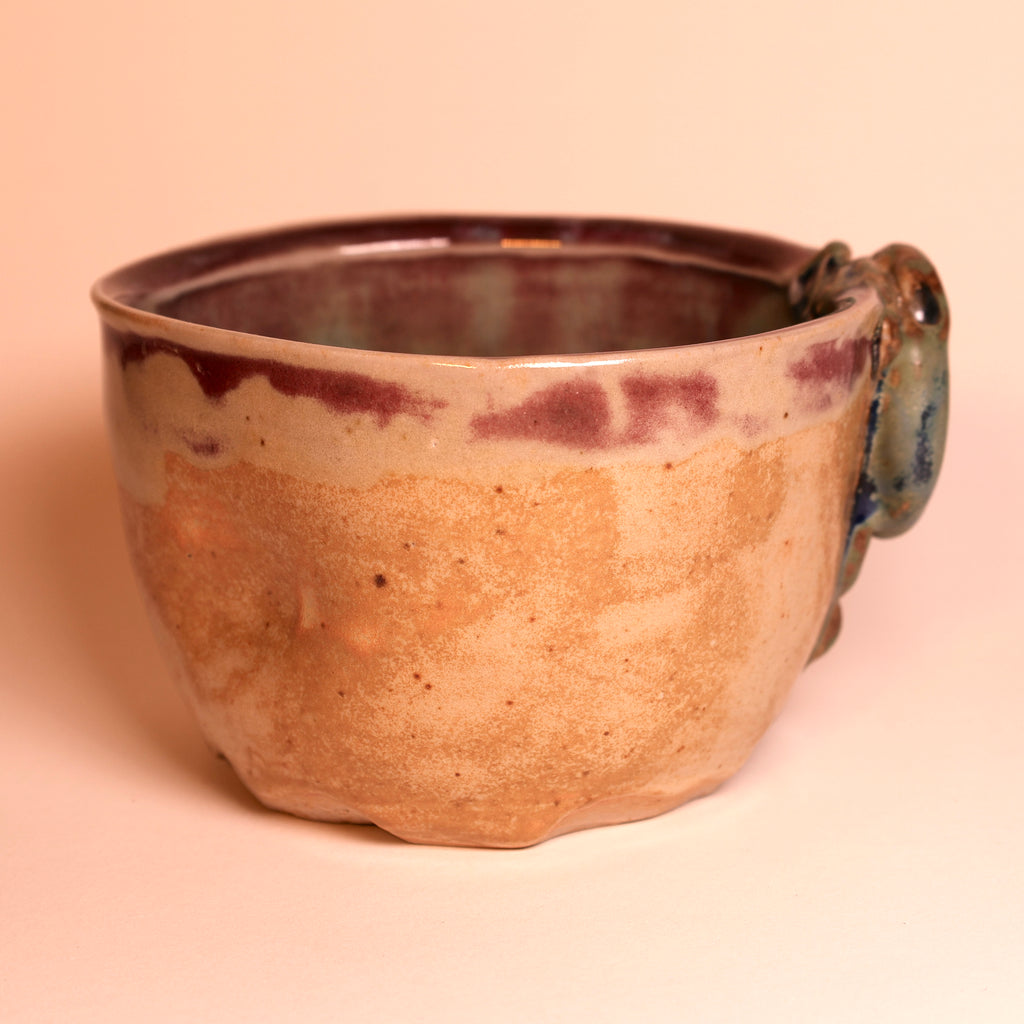 Teal Frog Tea Bowl (Medium)