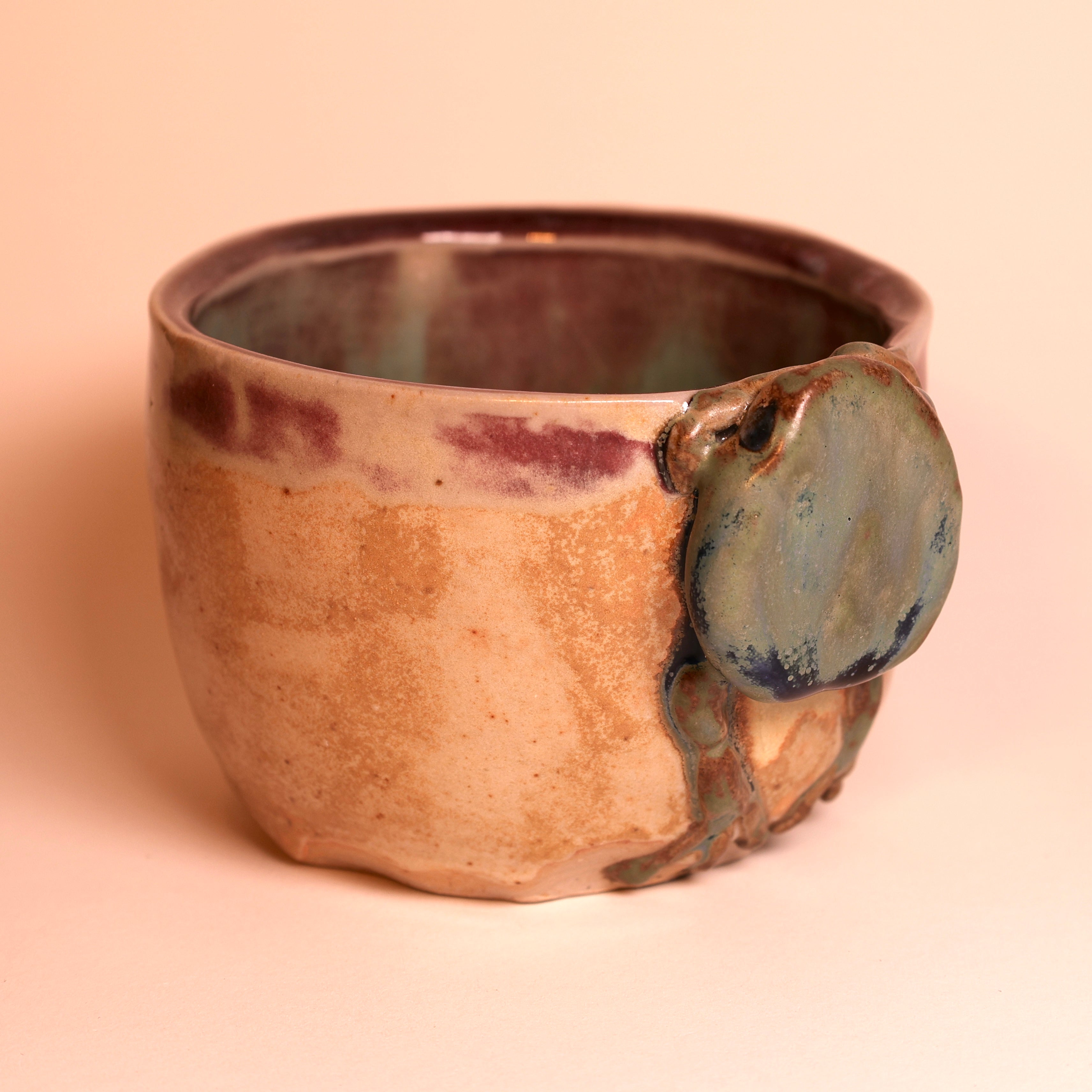 Teal Frog Tea Bowl (Medium)