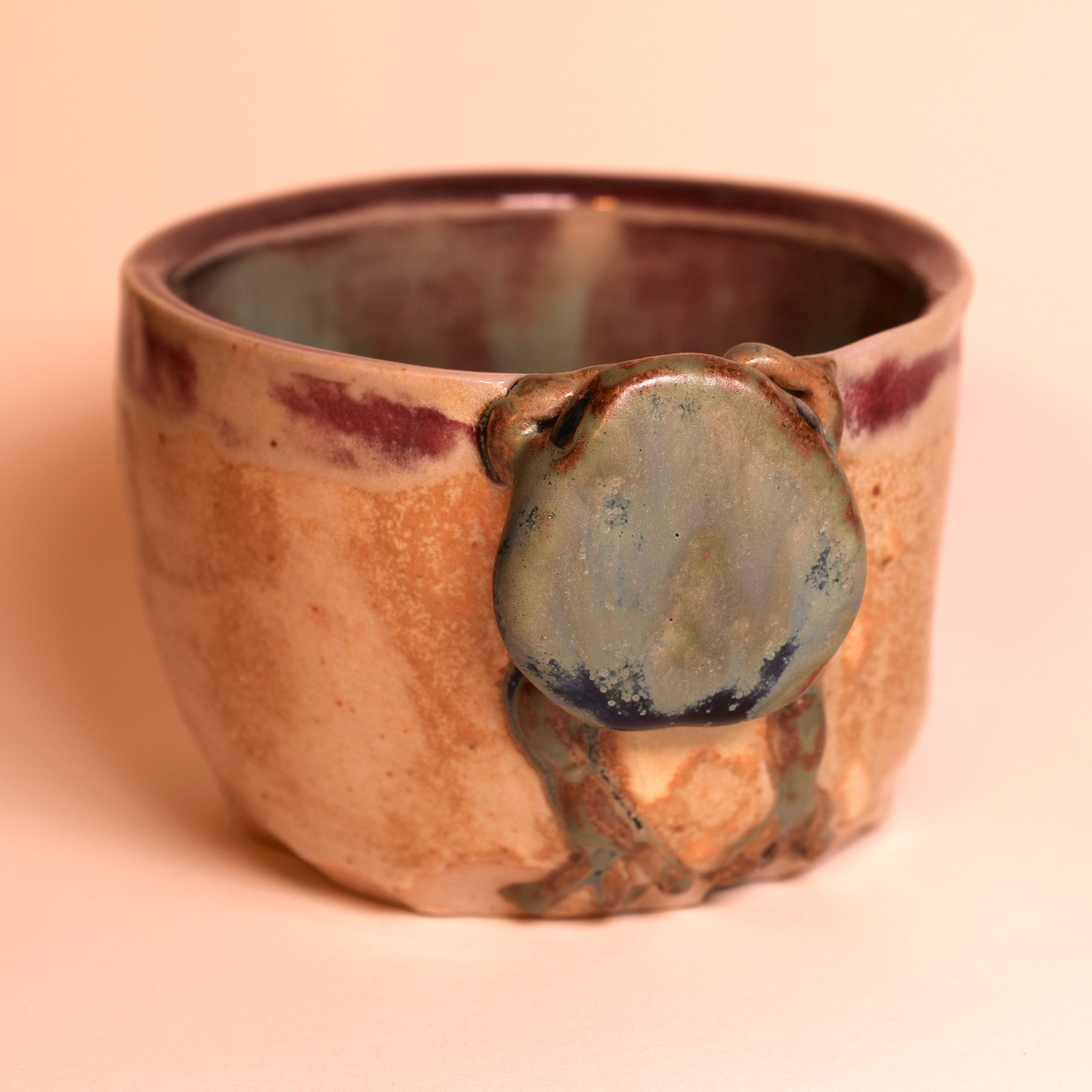 Teal Frog Tea Bowl (Medium)