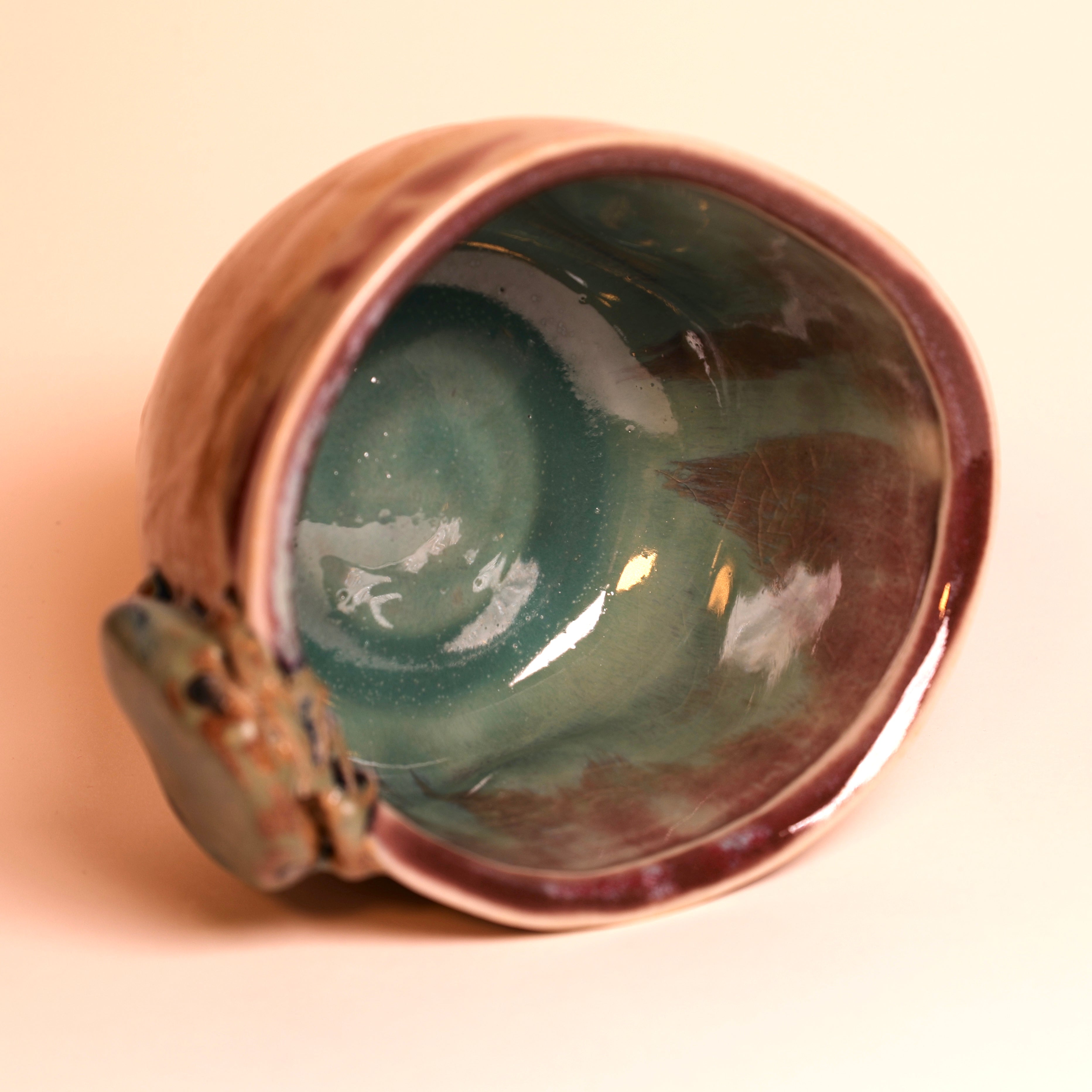 Teal Frog Tea Bowl (Medium)
