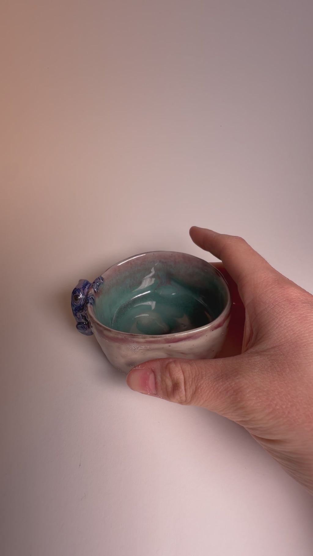 Purple Frog Tea Cup