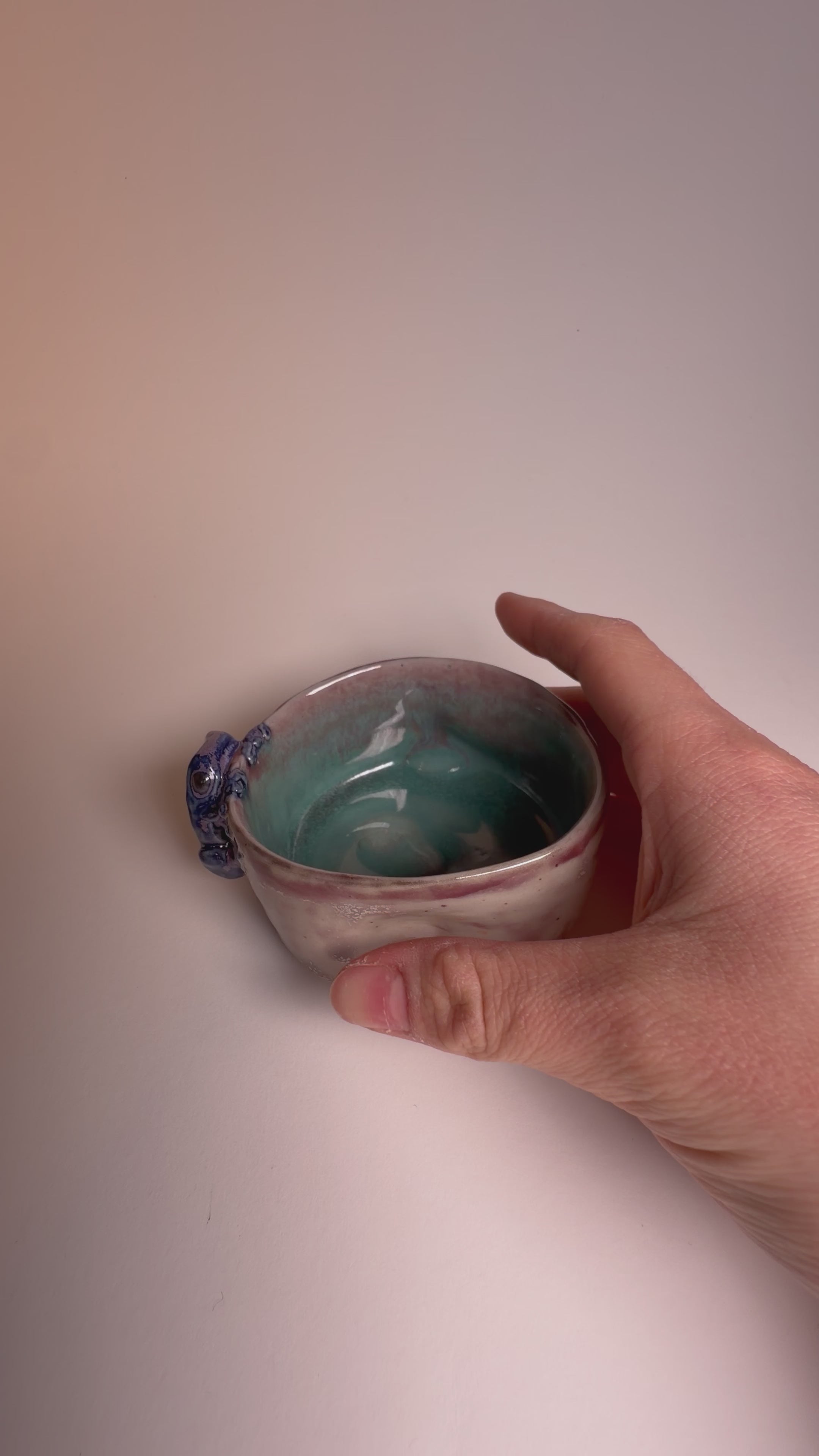 Purple Frog Tea Cup