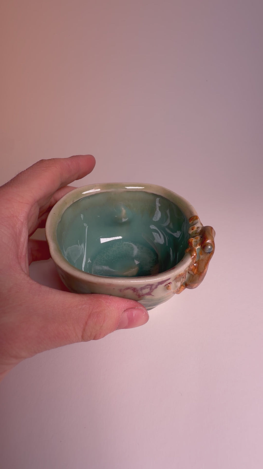 Brown Frog Tea Cup